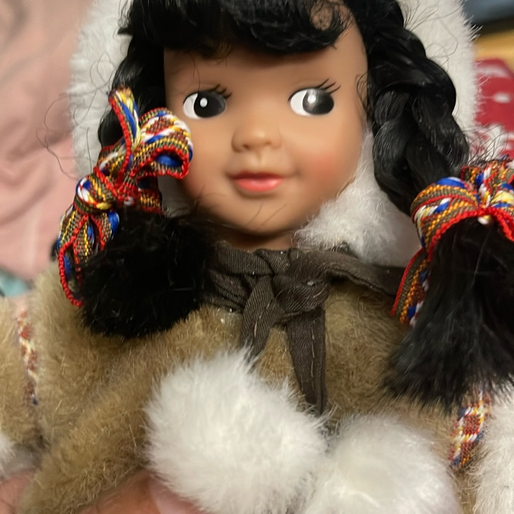 Artic Circle Alaskan Friends Eskimo 8" Soft Plush Doll with pom poms